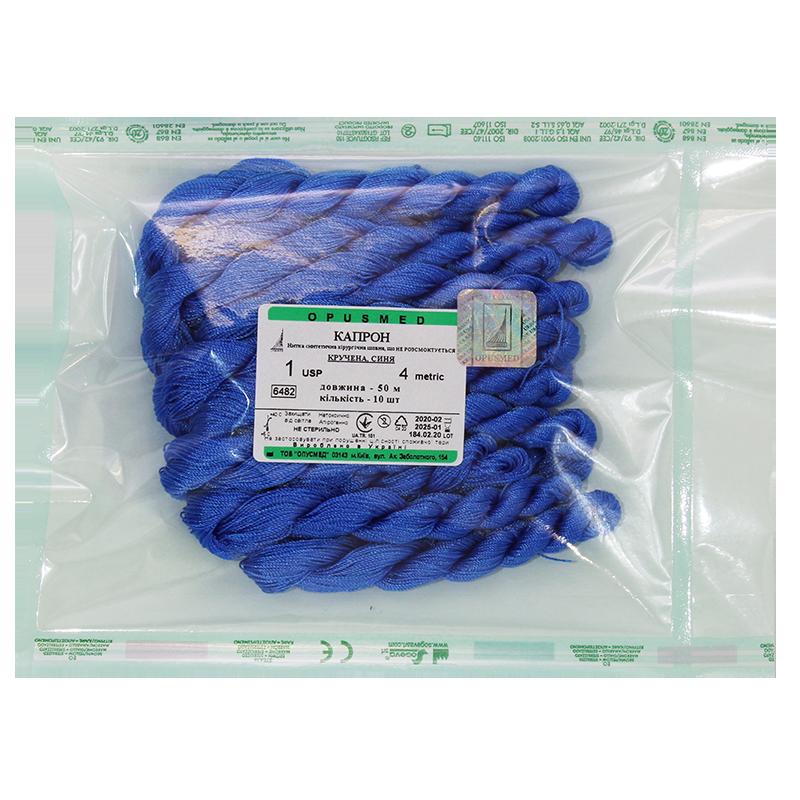 Капрон кручений синій у мотках 1(4) 50м кількістю 1шт.